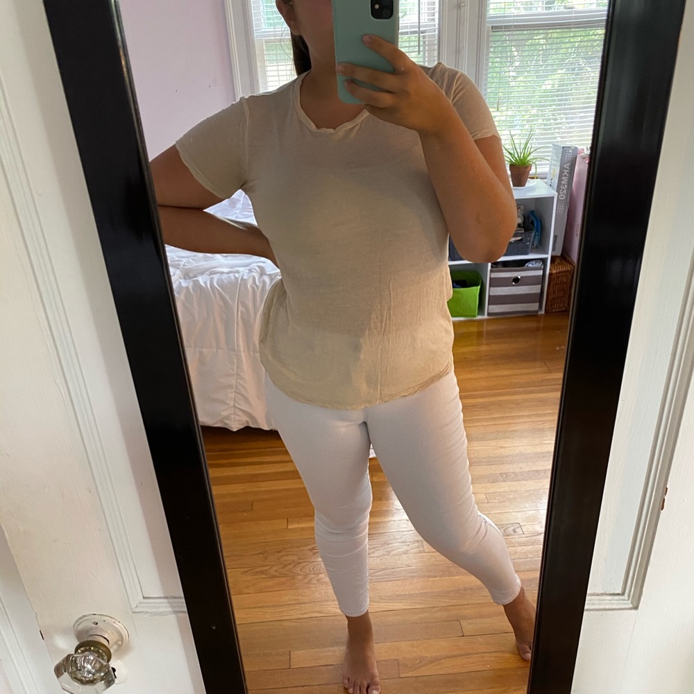 Semi-Sheer Beige Top - Picture 2 of 3